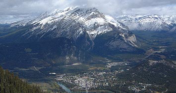 View from the Banff Gondola, 25 minute drive from Canmore